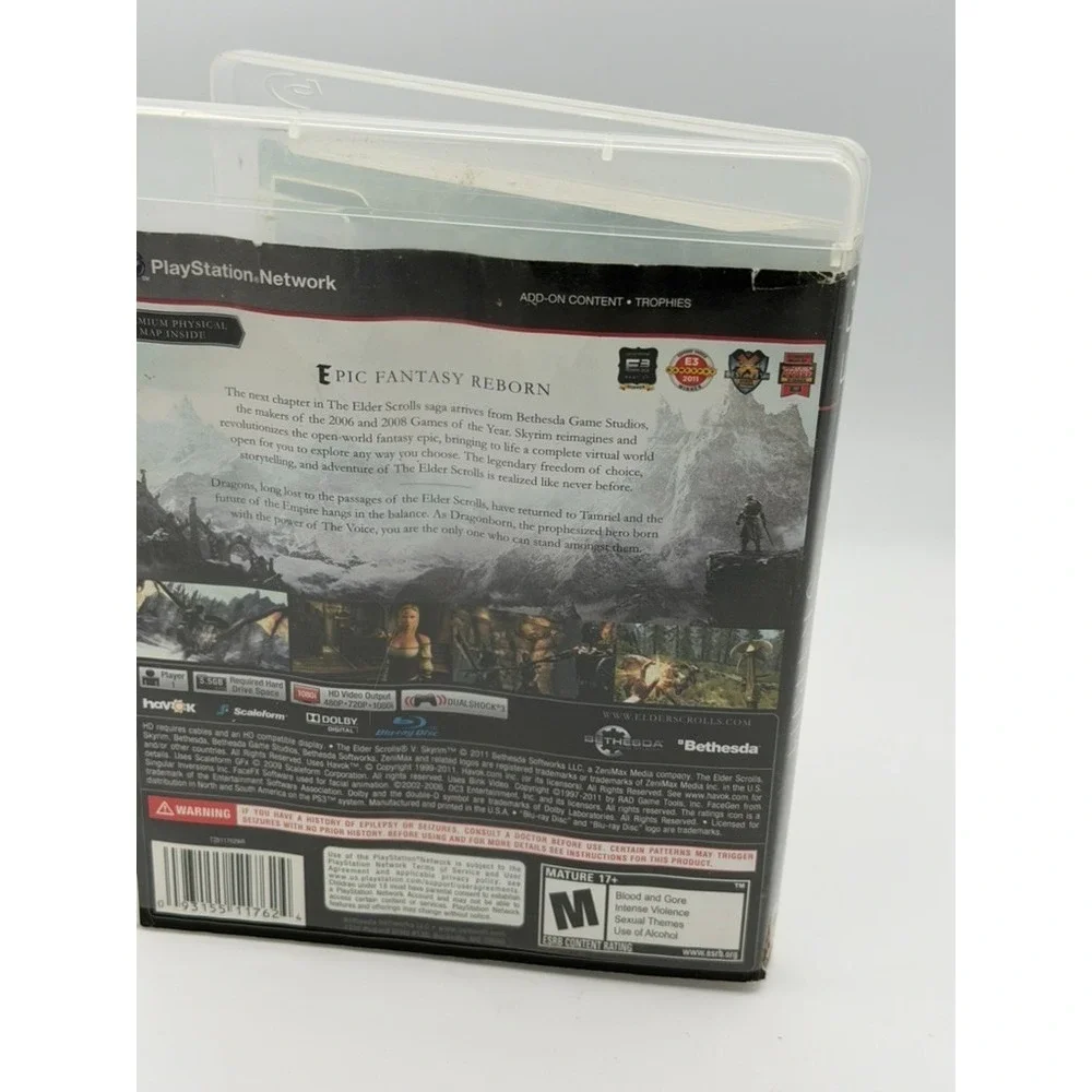 Skyrim PS3 Case & Disc PlayStation 3 Tested Elder Scrolls V